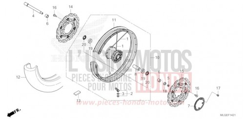 FRONT WHEEL (2) CRF1100A4P de 2023